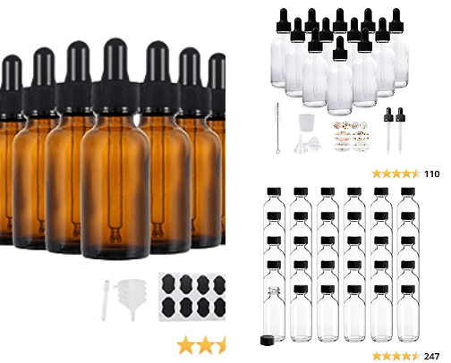 1 - 4oz Glass bottles cover photo collage