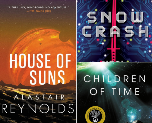 Izalgo's Recommended Science fiction Library cover photo collage