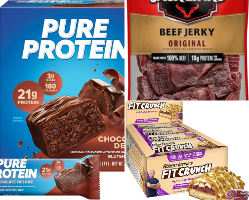 Protein snacks on the go cover photo collage