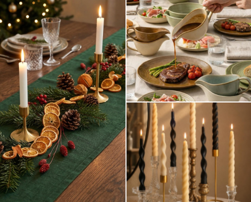 Affordable Thanksgiving Tablescape & Hosting Hacks (From Prep to Leftovers) cover photo collage
