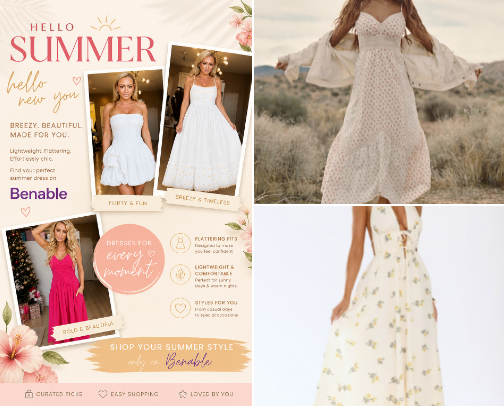 Summer dresses for women 😎🍉👗 cover photo collage