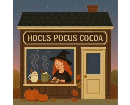 Witch City: Hocus Pocus Cocoa cover photo collage