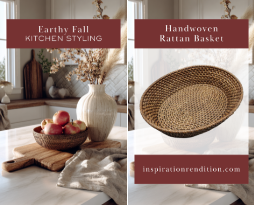 Earthy Fall Kitchen Styling – Natural Materials and Organic Home Details cover photo collage