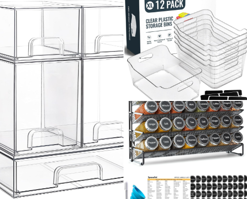 The Organized Home: Smart Kitchen & Space Savers cover photo collage