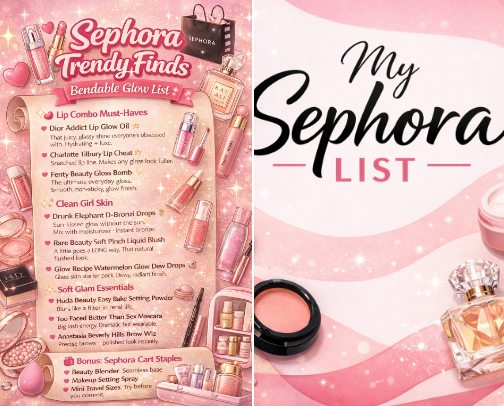 💄✨ Sephora Trendy Finds – Bendable Glow List cover photo collage