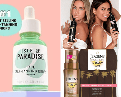 Self Tanner cover photo collage