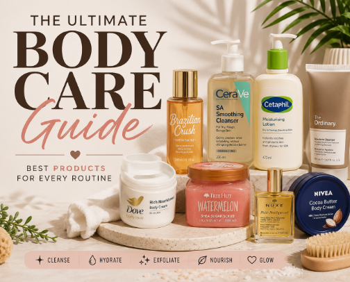 The Ultimate Body Care Guide: Best Products for Every Routine cover photo collage
