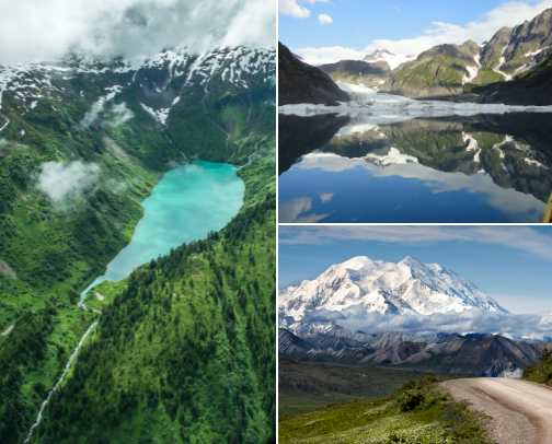 Discovering Alaska: A State-by-State Travel Journey Series cover photo collage