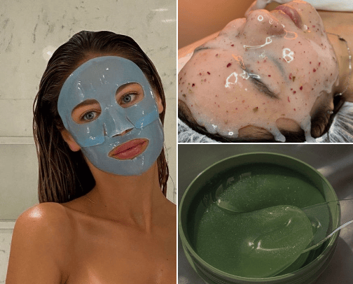 Aesthetic Pinterest Skincare cover photo collage