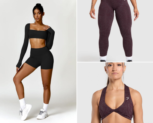athletic clothes cover photo collage