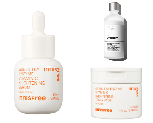 Glowy skincare cover photo collage