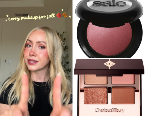 products I use to achieve berry fall makeup 🍓✨🍂 cover photo collage