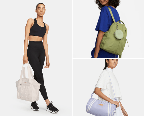 backpacks and sports bags cover photo collage