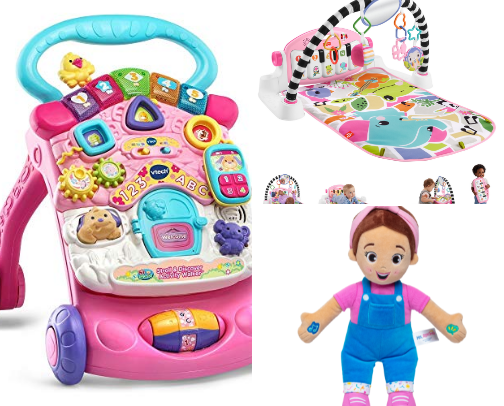Developmentally appropriate infant toys we used daily cover photo collage