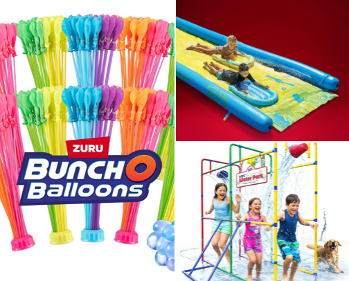 Back yard water park cover photo collage