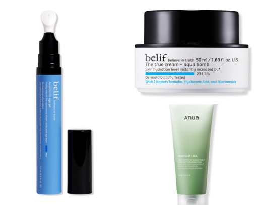 Skin care products cover photo collage