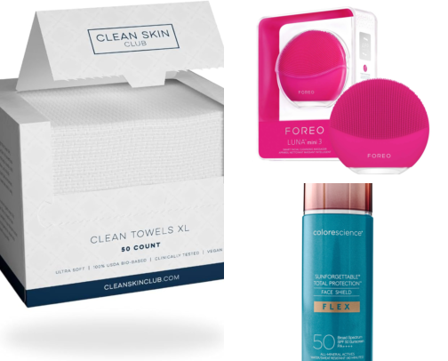 Skincare essentials cover photo collage