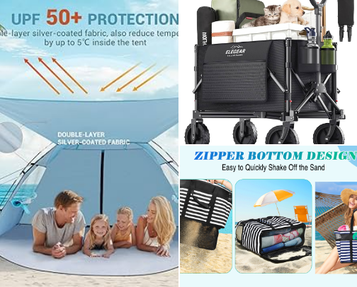 My Favorite Beach/Outdoors Essentials 🏖️👙 cover photo collage