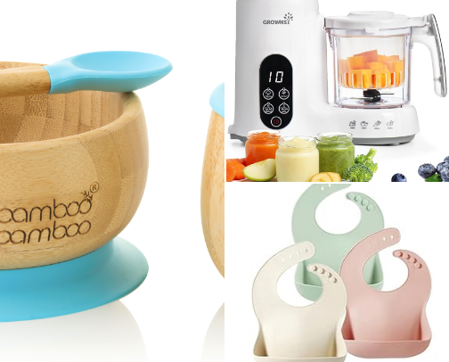 Baby weaning item cover photo collage