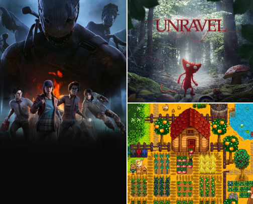 Gamer go tos! cover photo collage