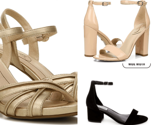 Stylish shoes cover photo collage