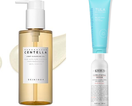 Skincare routine cover photo collage