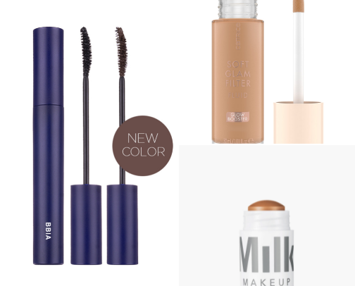 Products for flawless glowy scandi style makeup cover photo collage