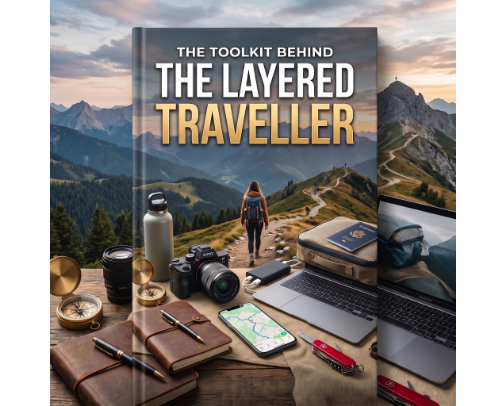 🌍 The Toolkit Behind The Layered Traveller cover photo collage
