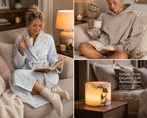 The Ultimate Cozy Girl Essentials cover photo collage