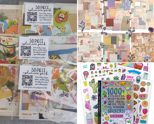 Junk Journal Supplies cover photo collage