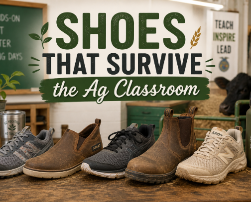 Shoes That Survive the Ag Classroom cover photo collage