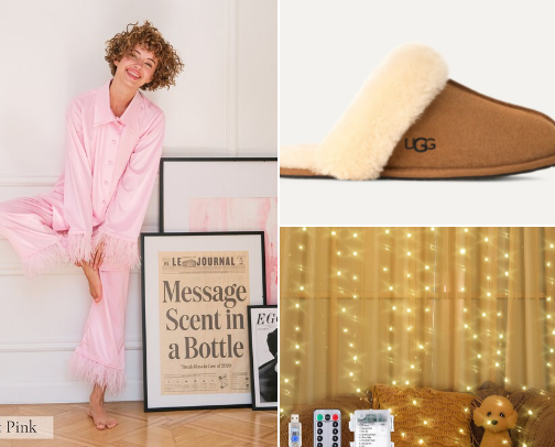 😴night in but make it ✨GLAM✨ cover photo collage