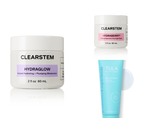 Clean skincare routine cover photo collage