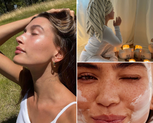 Drugstore skincare that will give you glass skin cover photo collage