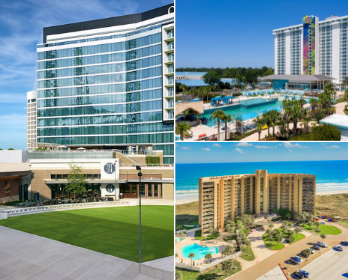 My favorite places to stay cover photo collage