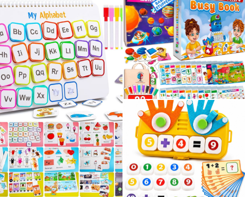 Busy books cover photo collage