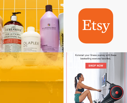 Fav online shops cover photo collage