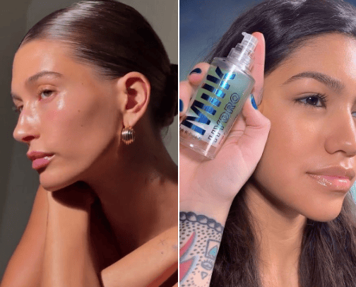 Water based make-up routine 💄 cover photo collage