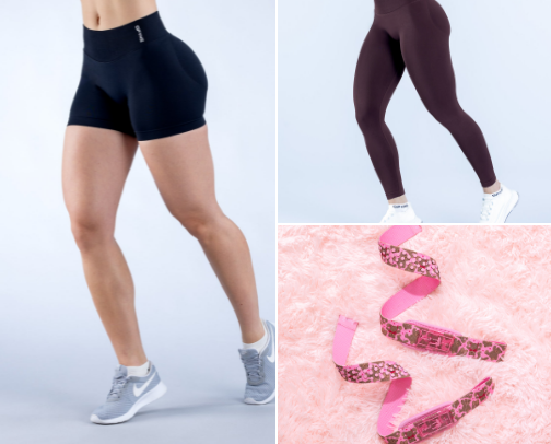 gym items i SWEAR by! 💜🏋🏼‍♀️ cover photo collage