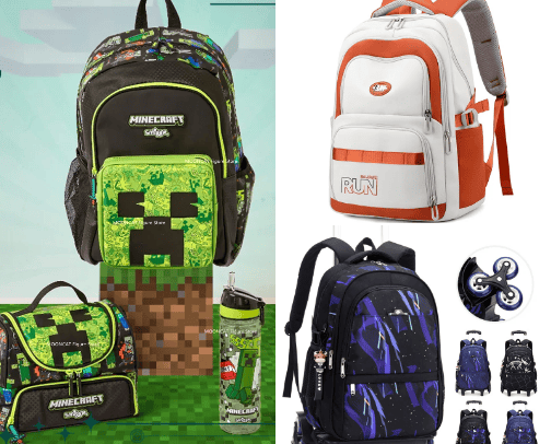 School bag🎒for students cover photo collage