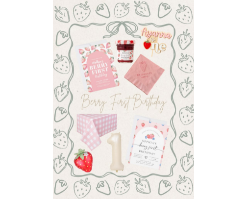 Berry First Birthday Party 🍓🧁 | First Birthday Party Theme cover photo collage