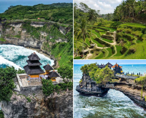 Places in bali 𐙚 cover photo collage