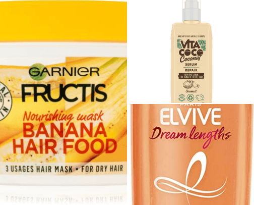 hair products cover photo collage