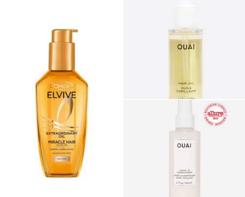 Best High-end and Affordable Hair Oils and Leave in Conditioners 🤍✨ cover photo collage