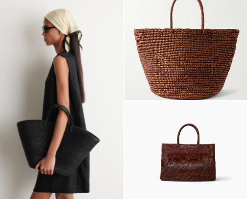 straw & raffia bags cover photo collage
