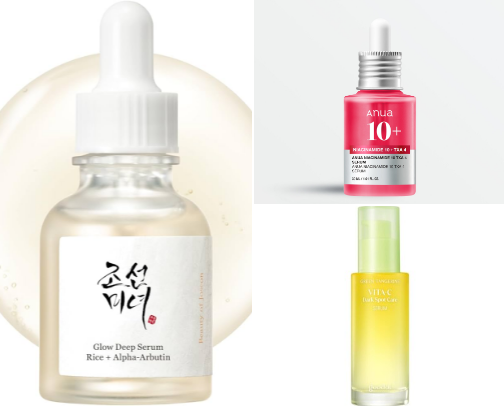 Korean Secrets for Ultimate Glass Skin: Best Brightening Serums ✨ cover photo collage