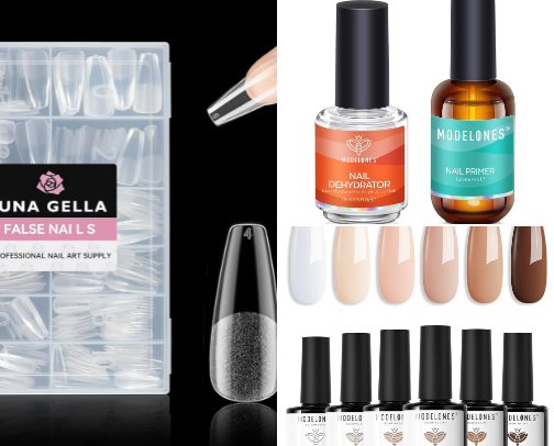 Everything I use for that nail girl energy💅✨ cover photo collage