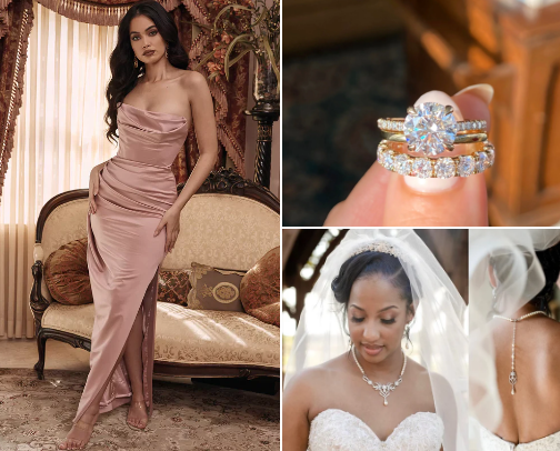 Wedding preparations cover photo collage