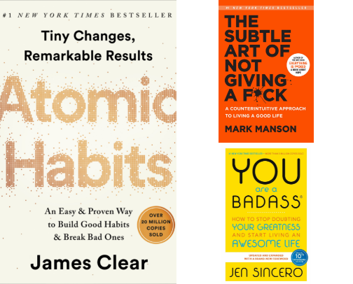 Personal Development Books cover photo collage
