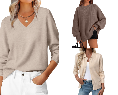 Women's Pullovers & Cardigans cover photo collage